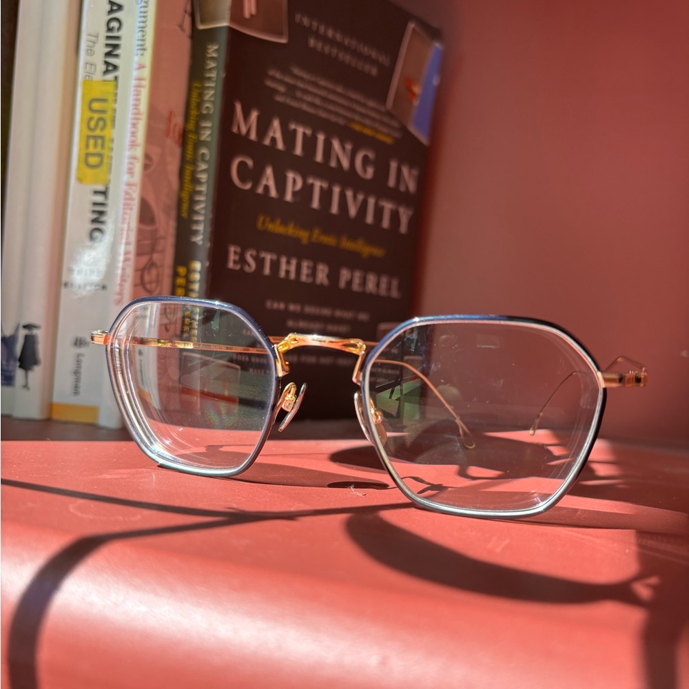 Yellows Plus Japanese Gold and Black Women's Glasses EUC